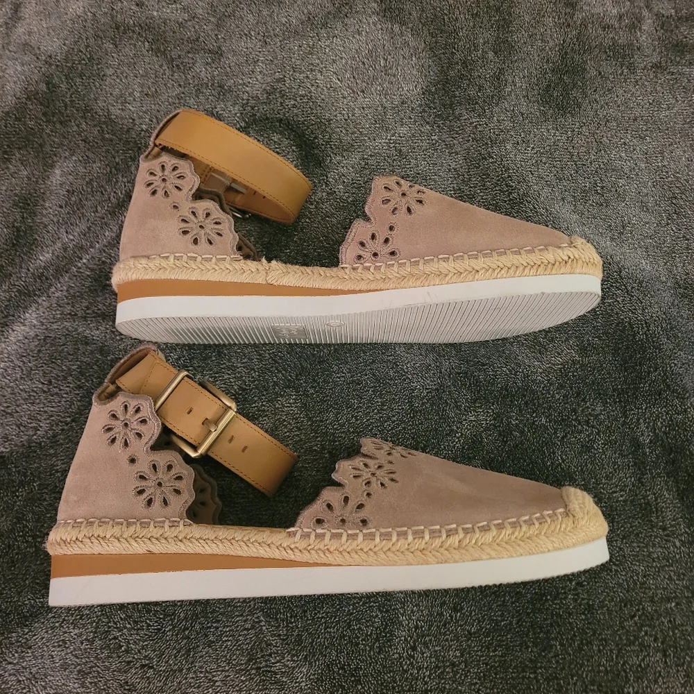 Tan Espadrille Sandals Size 10